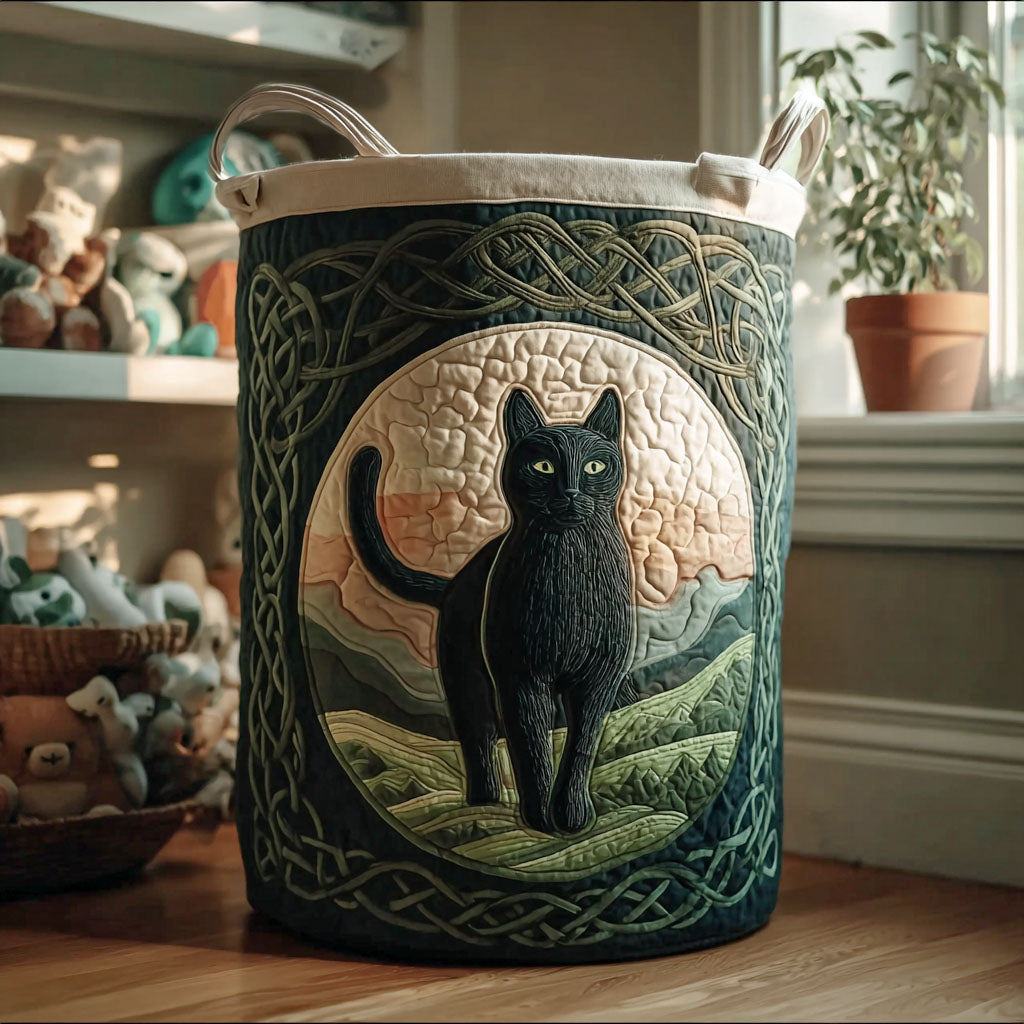 Enchanted Whiskers Quilted Laundry Basket Soft Quilted Laundry Basket for Daily Home Use