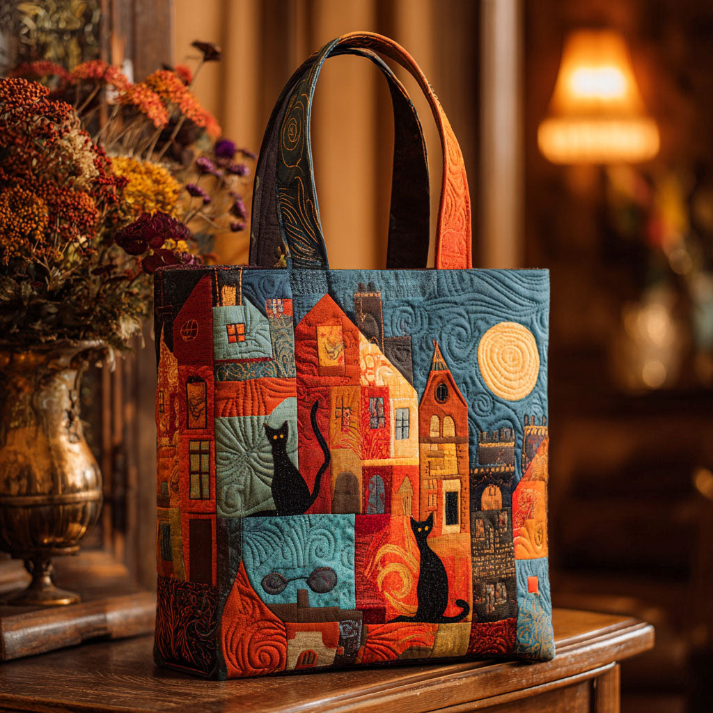 Enchanted Whiskers Quilted Tote Bag Book Lovers Gifts For Mom