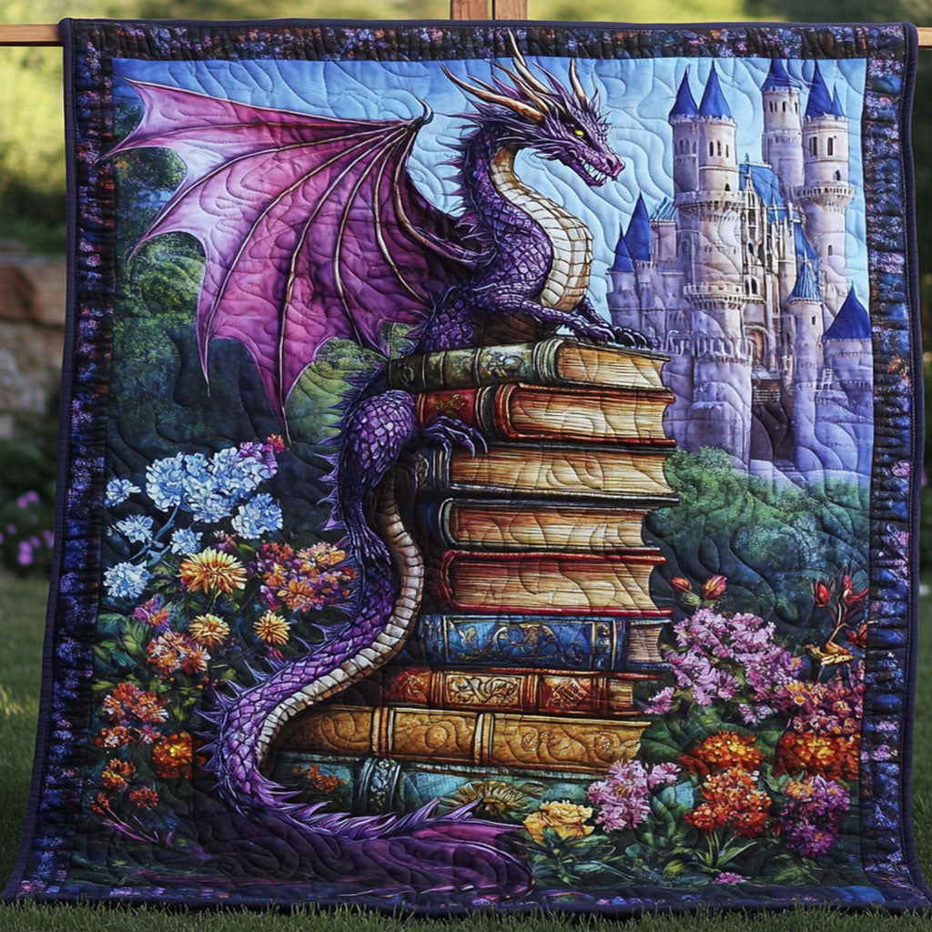 Enchanted Wisdom Warden Quilted Blanket Bedroom Decor Christmas Dragon Themed Gifts For Adults
