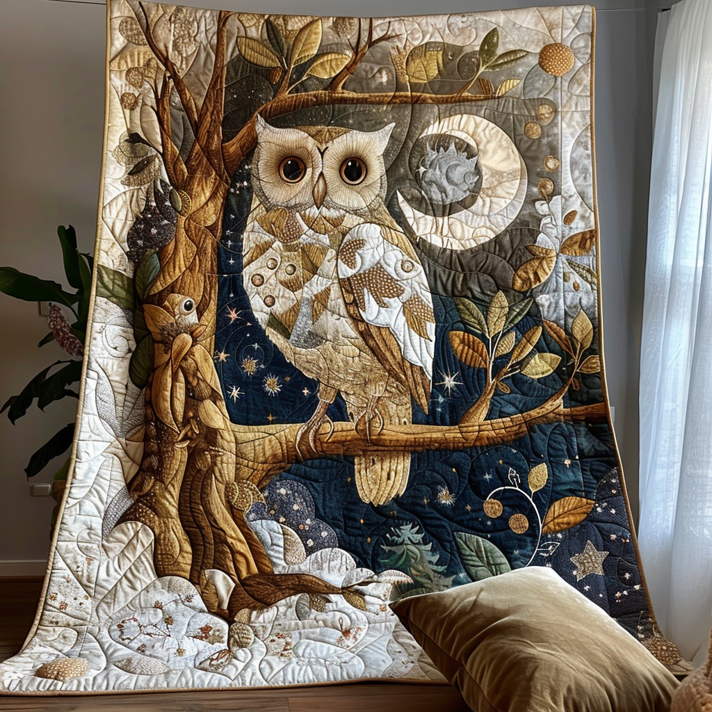 Enchanting Owl Quilted Blanket Gift For Owl Lover