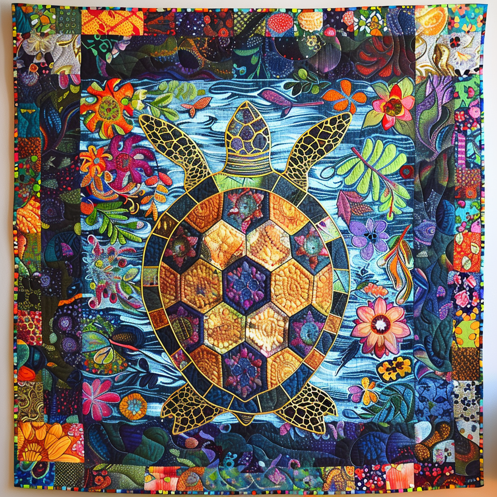Enchanting Turtles Quilted Blanket Turtle Gifts For Adults