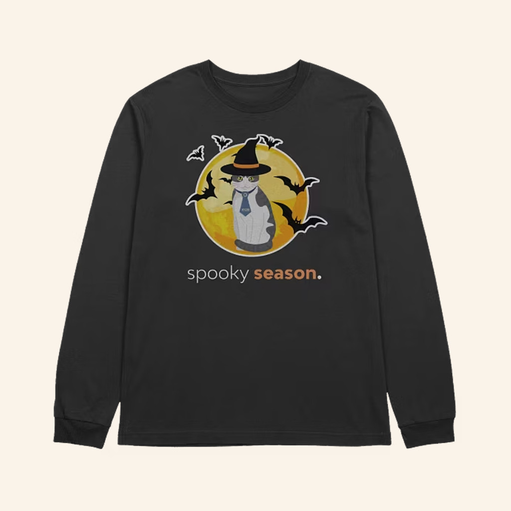 Encore Vet Merch Spooky Season Cat Long Sleeve T-Shirt Gifts For Halloween