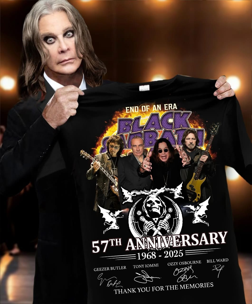 End Of An Era Black Sabbath Shirt 57Th Anniversary 1968 2025 Thank You For The Memories