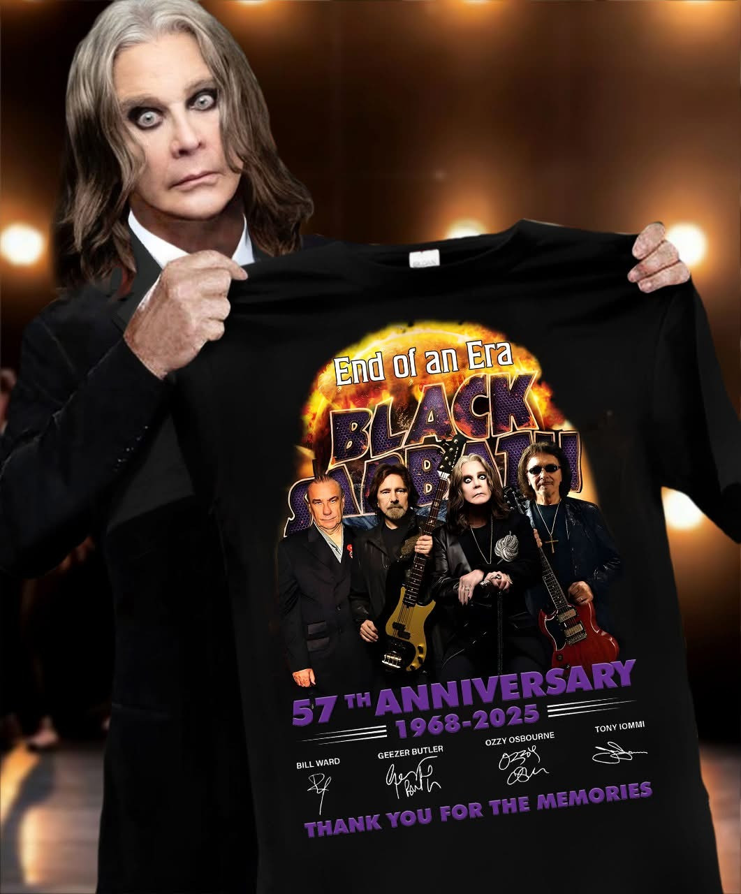 End Of An Era Black Sabbath Shirt 57Th Anniversary 2025 Thank You For The Memories Fan Gifts