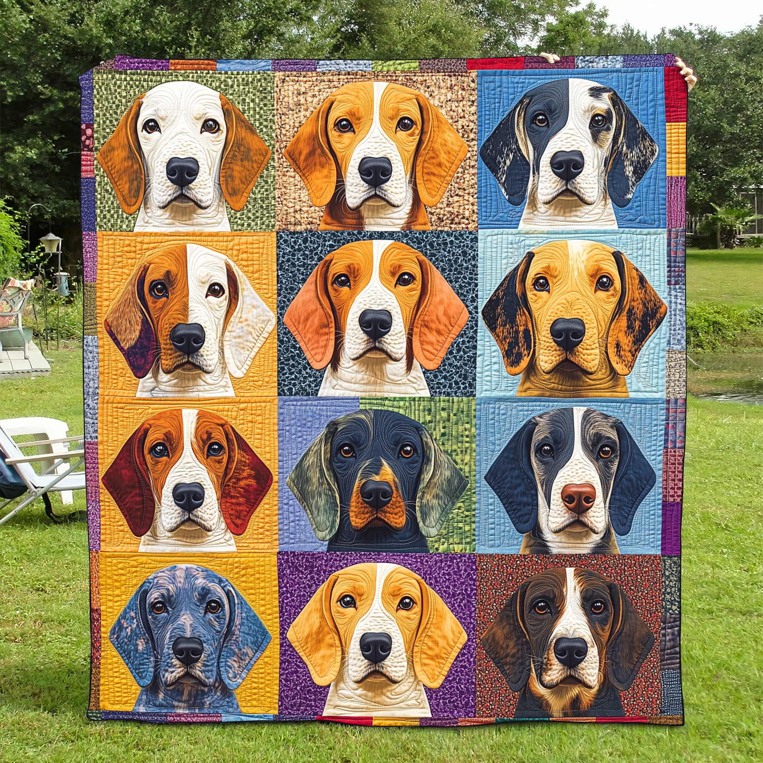 Endearing Beagles Quilted Blanket Cute Blankets For Bed