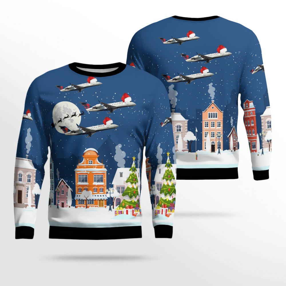 Endeavor Air Bombardier CRJ200L Xmas Unisex Sweater Christmas Gifts For Men Women