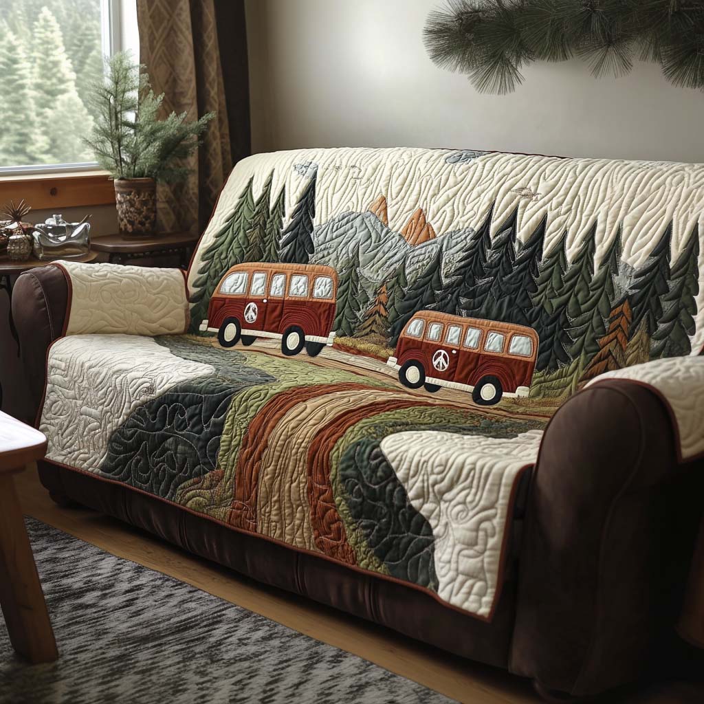 Endless Journey Quilted Sofa Cover Seat Covers For Couches Hippie Presents