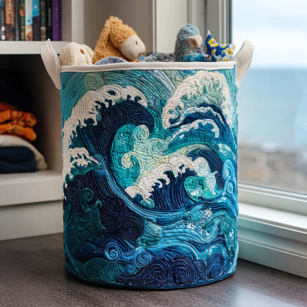 Endless Ocean Dream Quilted Laundry Basket Great Idea For New Home