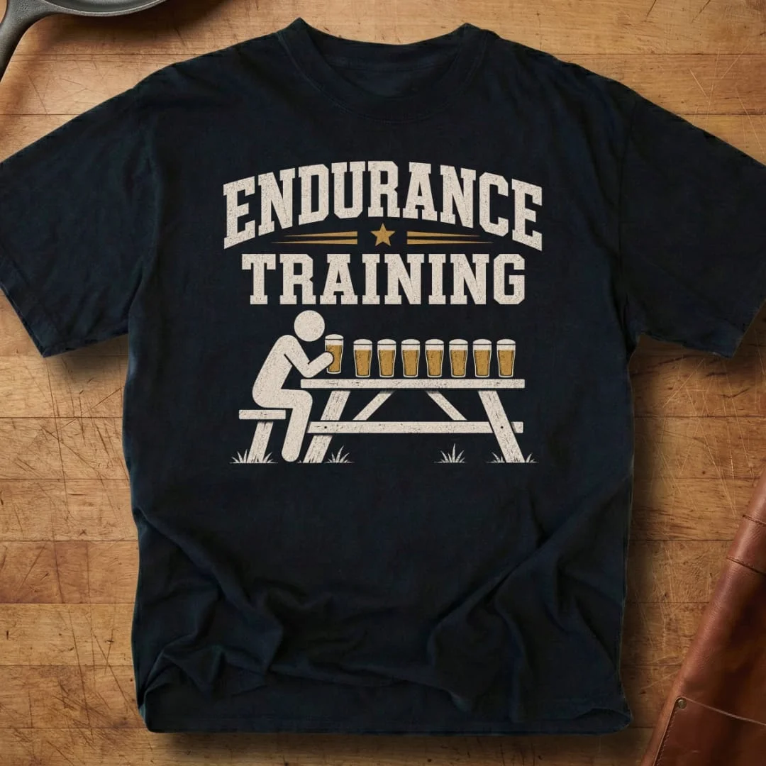 Endurance Training Beer T-Shirt Funny Beer Workout Clothing Gifts For Teens