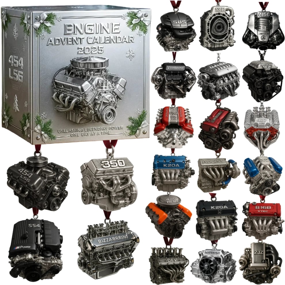 Engine Advent Calendar 2025 Christmas Decor Cool Advent Calendar Xmas Gifts For Mechanic