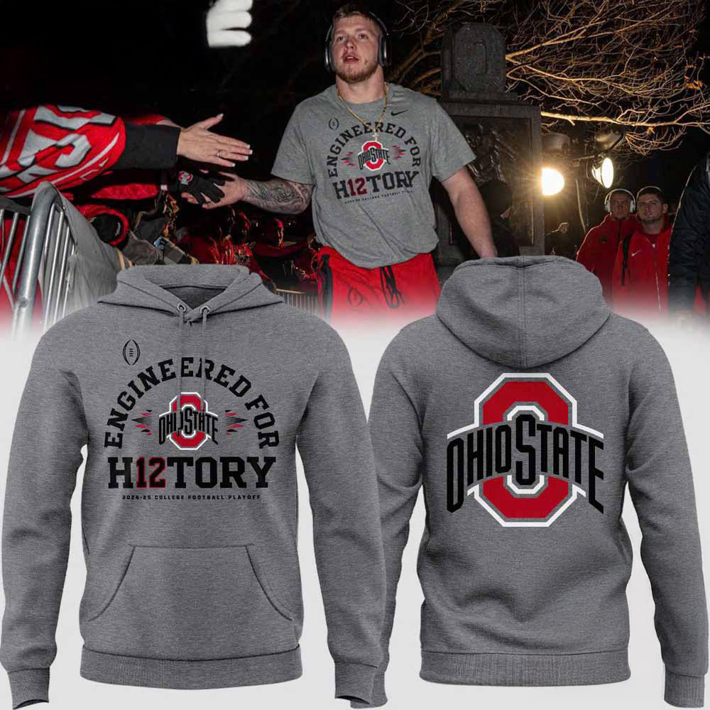 Engineered for History Ohio State Buckeyes Hoodie Gift Ideas For Football Lovers