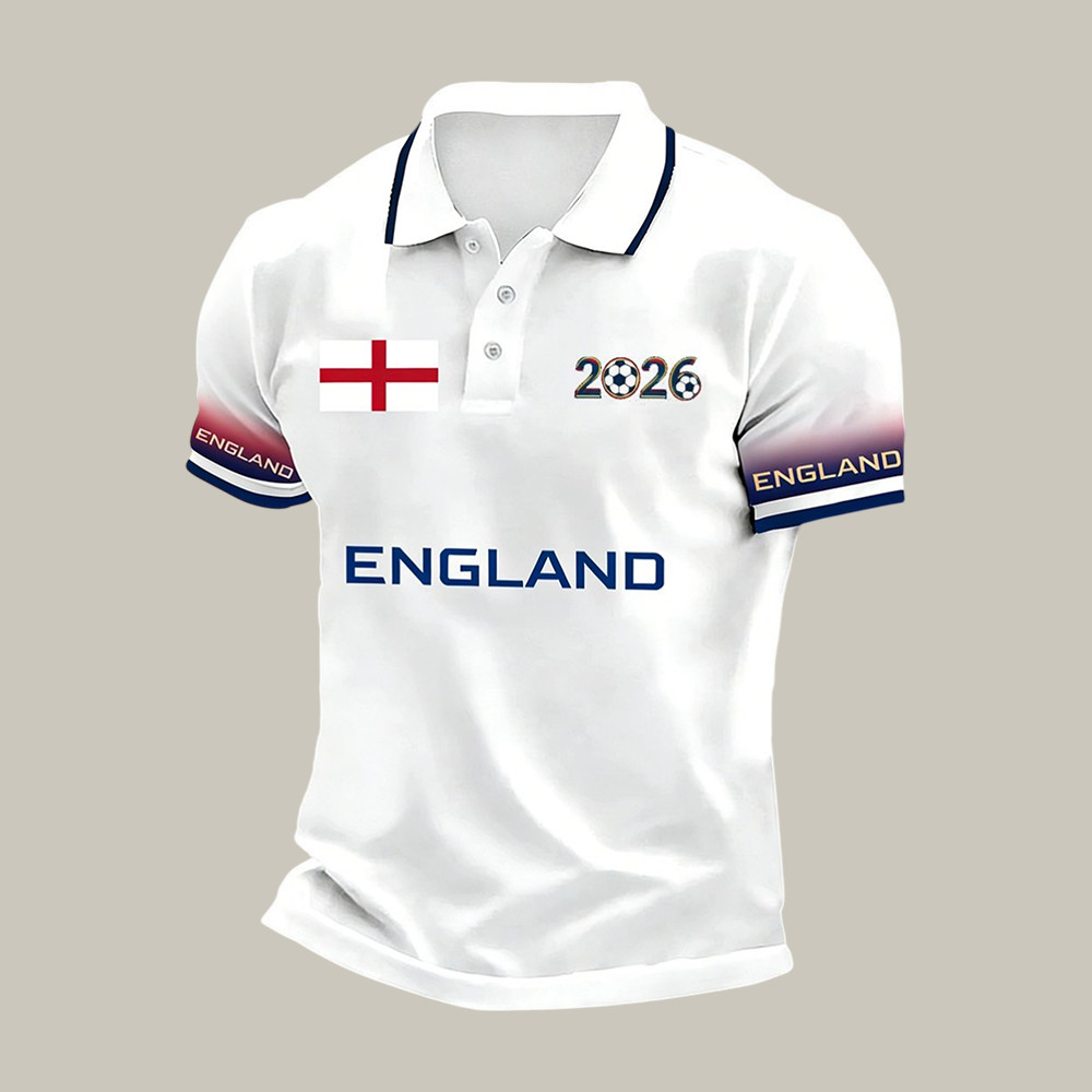 England 2026 FIFA World Cup Polo Shirt 2026 World Cup Clothes Game Day Gear