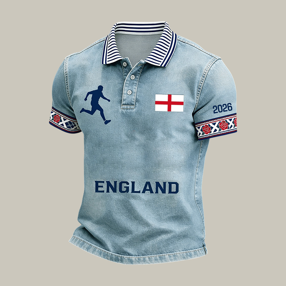 England 2026 FIFA World Cup Polo Shirt FIFA Club World Cup Bracket Merch Soccer Lover Gift