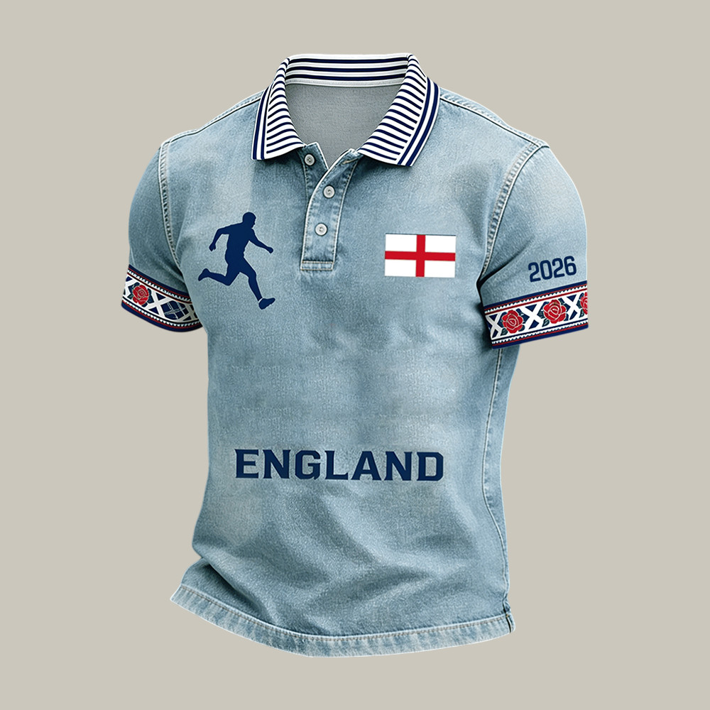 England FIFA World Cup 2026 Polo Shirt 2026 World Cup Clothes Soccer Lover Present