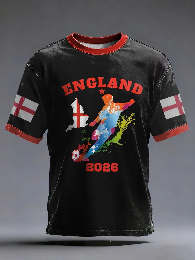 England Football 2026 Splash Art T-Shirt St George Flag World Cup Fan Gear Best Gift For Friends