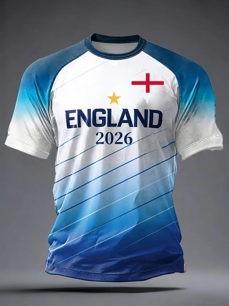 England Football 2026 World Cup T-Shirt St George Flag Match Day Fan Clothing Best Gift For Fans