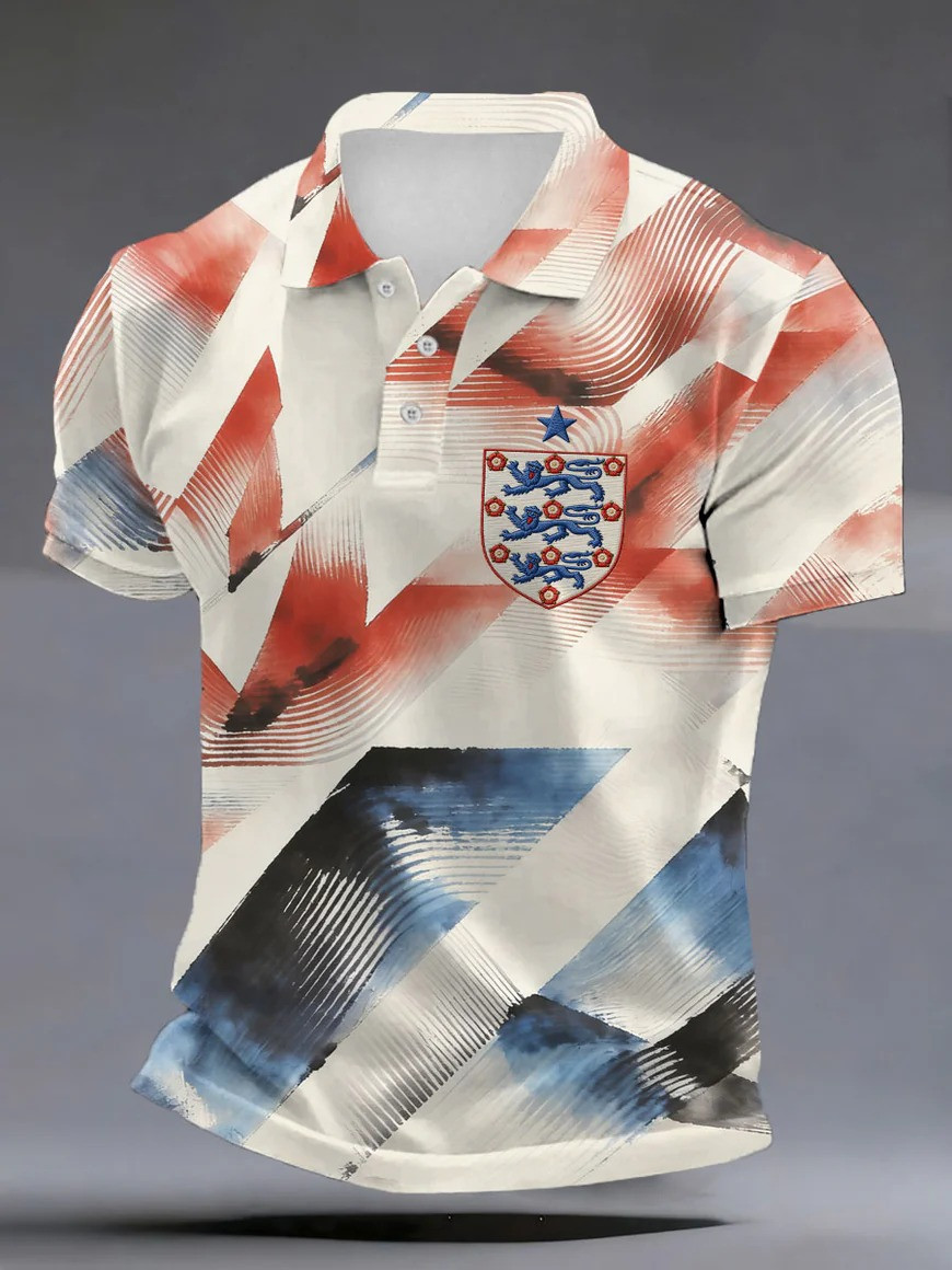 England Football Polo Shirt Three Lions Crest Fan Gear World Cup 2026 Match Day Best Gift For Soccer Fans