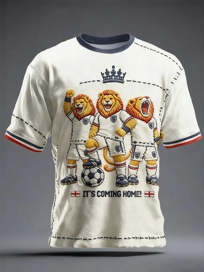 England Football T-Shirt Its Coming Home Three Lions Fan Gear World Cup 2026 Gift For Soccer Supporters
