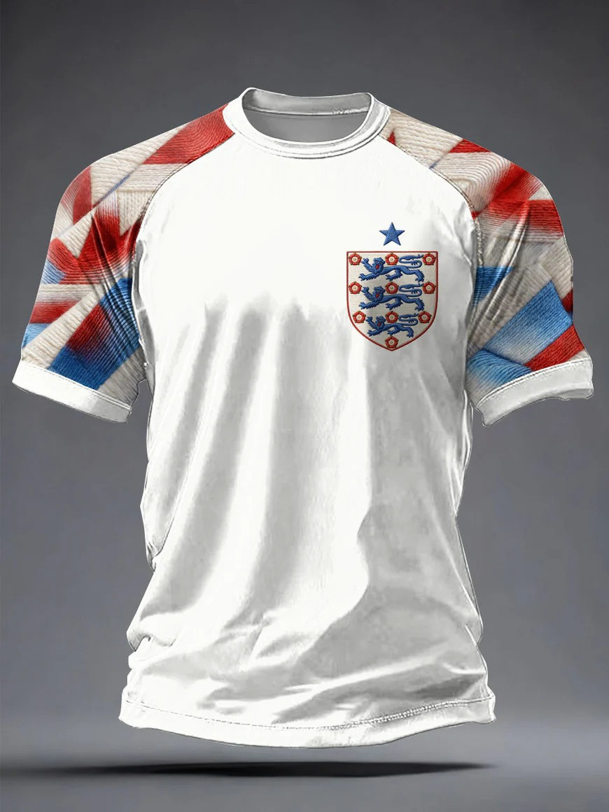 England Football T-Shirt Lions Crest Fan Gear World Cup 2026 Soccer Match Day Gift For Soccer Fans