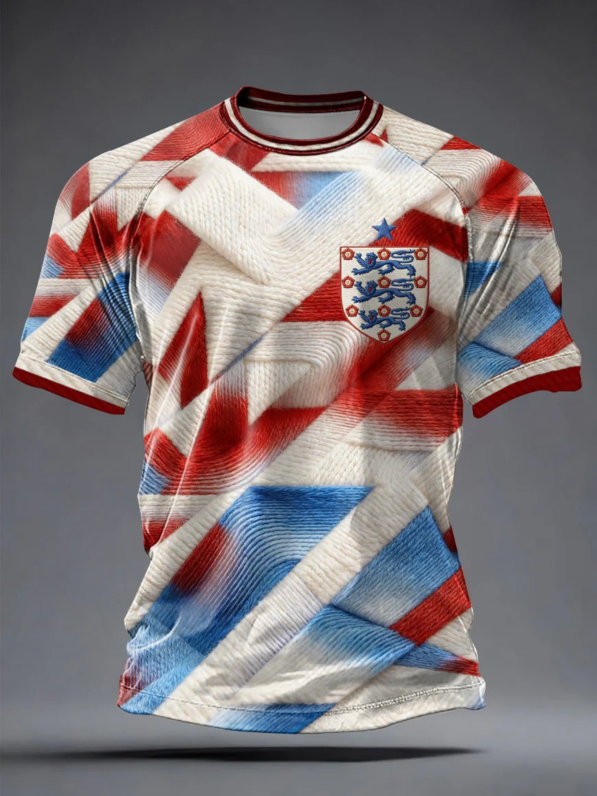 England Football T-Shirt Lions Crest Union Jack Fan Gear World Cup 2026 Best Gift For Soccer Fans