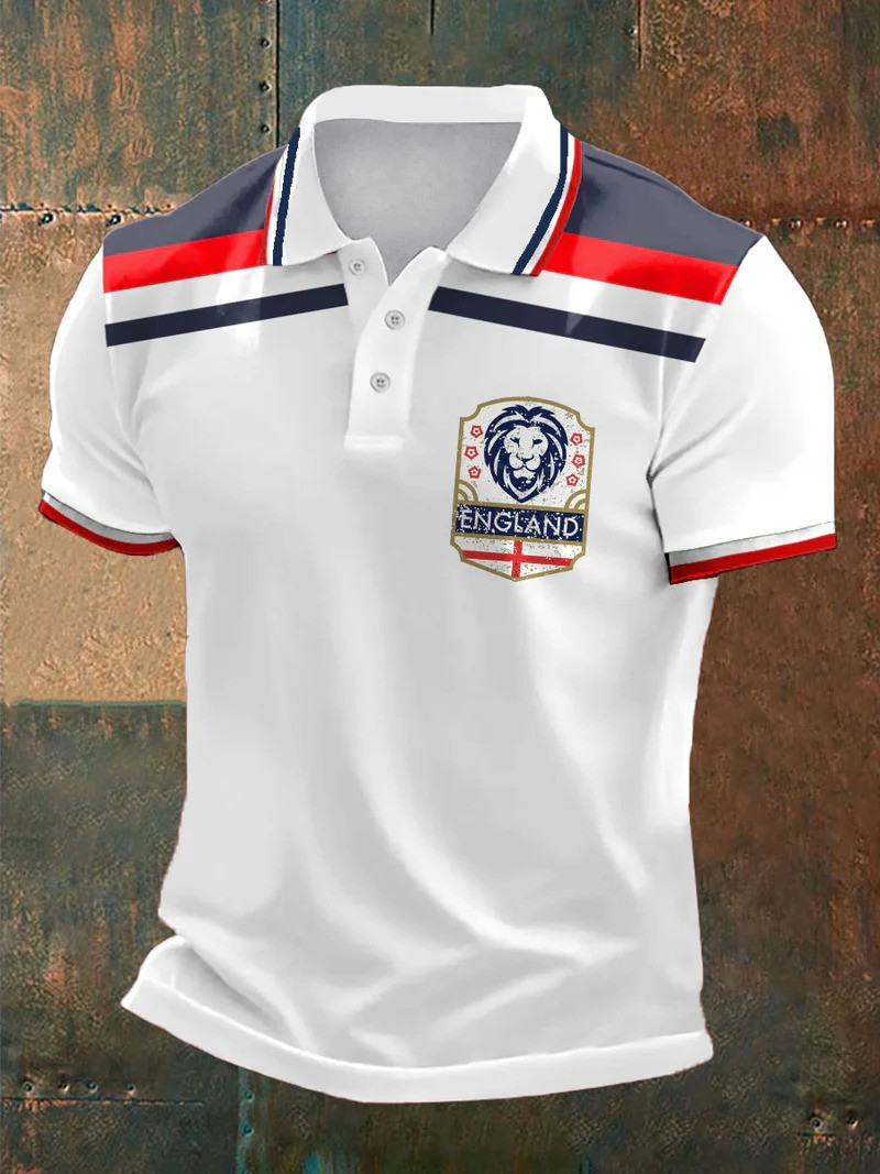 England Football Three Lions Polo Shirt 2026 World Cup Match Day Fan Clothing Best Gift For Dad