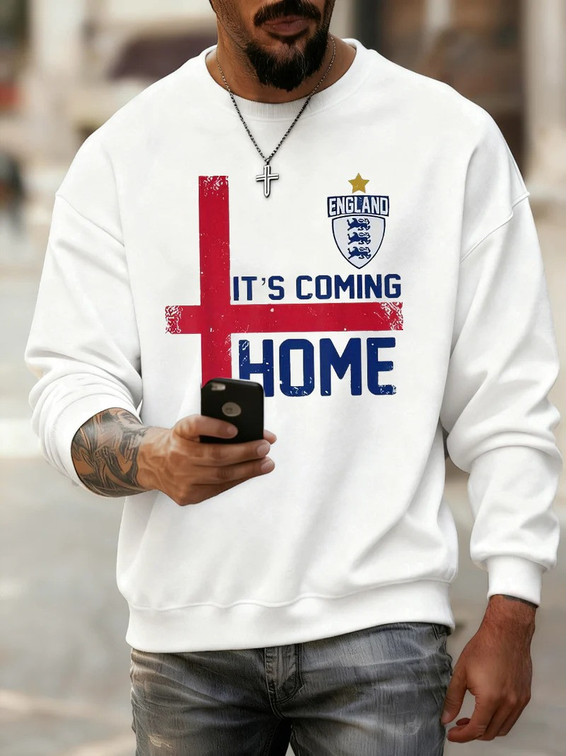England It's Coming Home Sweatshirt Three Lions Football 2026 Fan Clothing Best Gift For Friends