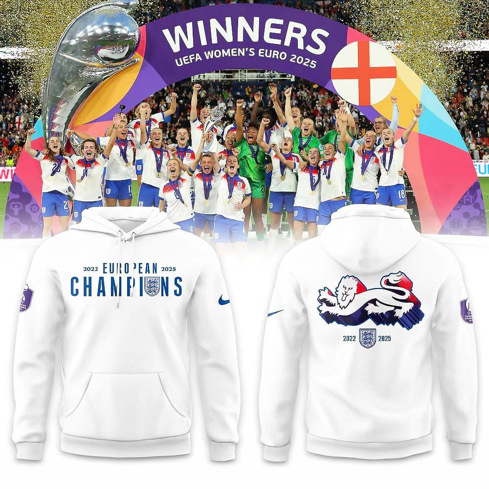 England Lionesses 2025 European Champions Hoodie Best Gift For Football Fans
