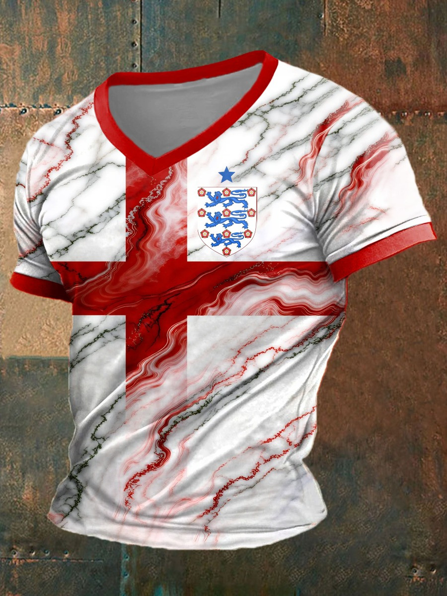 England World Cup 2026 V-Neck Shirt World Cup Games Clothes Gifts For Soccer Lovers