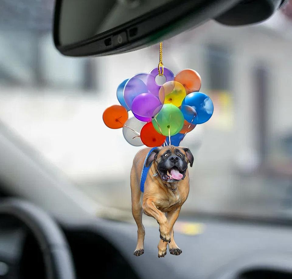 English Mastiff Dog Fly With Bubbles Car Hanging Ornament Dog Ornament Lasfour