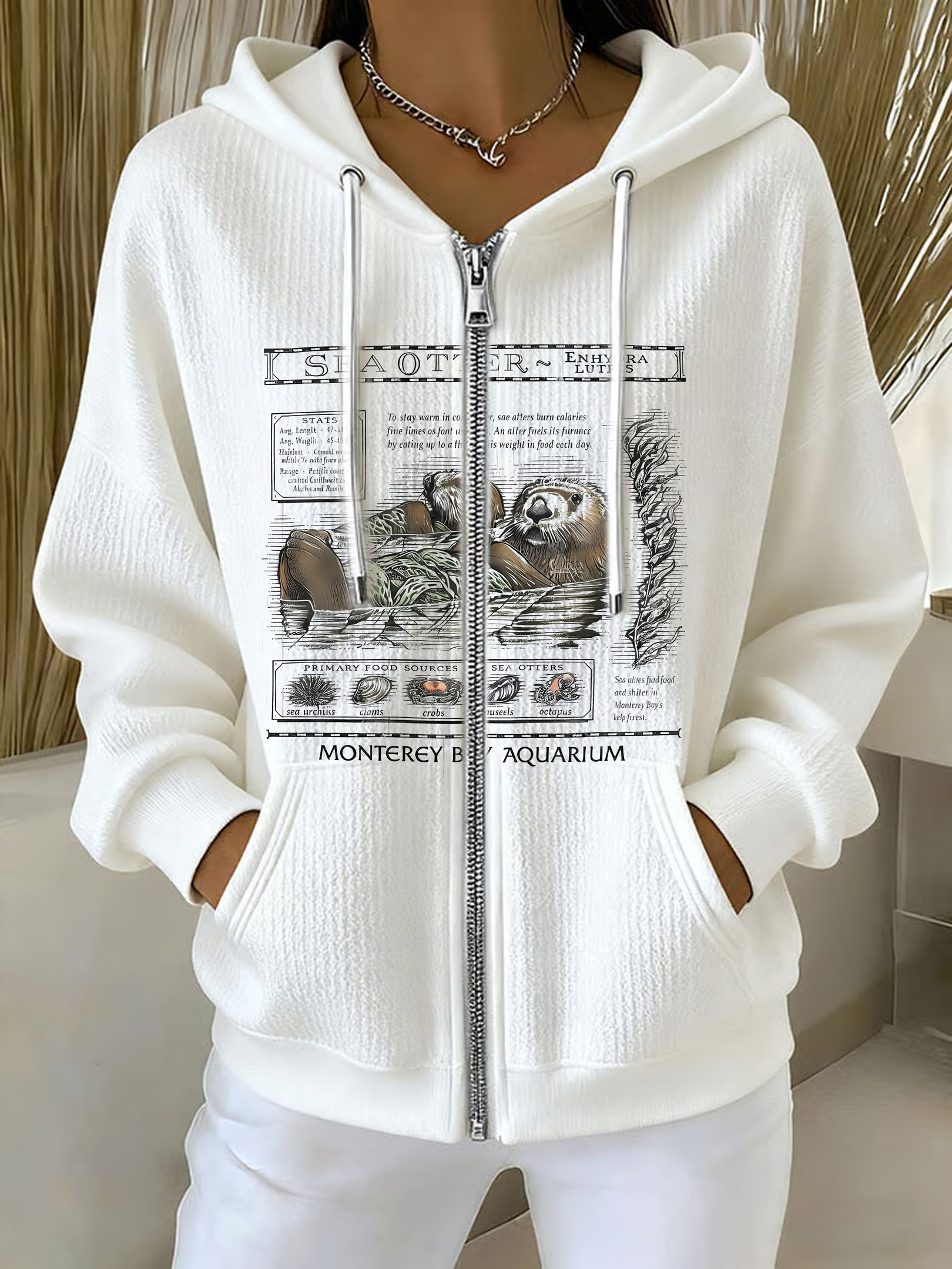 Enhydra Lutris Sea Otter Zipper Hoodie The Life Of An Ocean Being Sea Otter Taylor Swift Merch