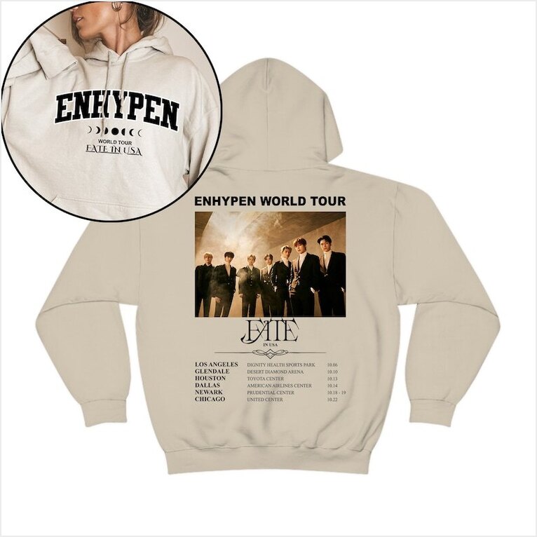 Enhypen Fate World Tour Hoodie En World Tour Fate Gifts For Sister Merch Apparel Enhypen Fate World Tour Hoodie En World Tour Fate Gifts For Sister Merch Apparel