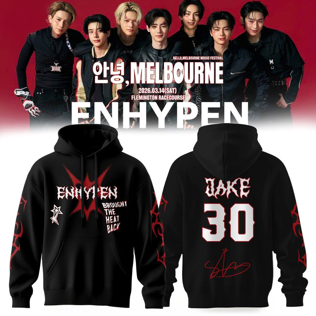ENHYPEN Melbourne Kpop Music Festival 2026 Hoodie Jake 30 ENHYPEN Merch Gifts For Music Lovers