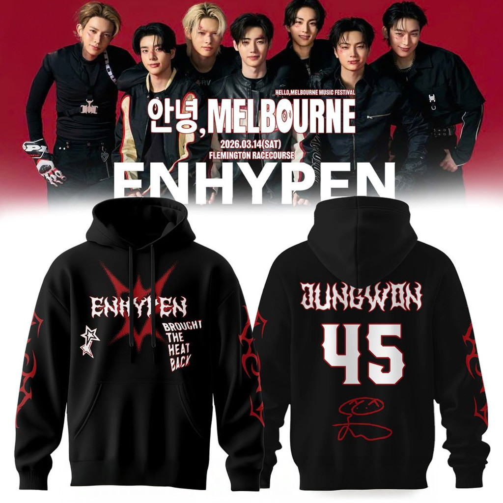 ENHYPEN Melbourne Kpop Music Festival 2026 Hoodie Jungwon 45 ENHYPEN Merch Gifts For BFF