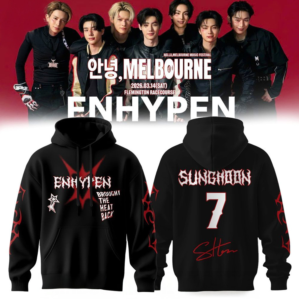 ENHYPEN Melbourne Kpop Music Festival 2026 Hoodie Sunghoon 7 ENHYPEN Merch Gifts For Friends