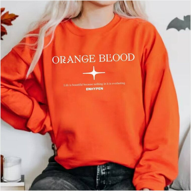 Enhypen Orange Blood Sweatshirt Enhypen Fate World Tour Shirt Gifts For Fans Merch Apparel Enhypen Orange Blood Sweatshirt Enhypen Fate World Tour Shirt Gifts For Fans Merch Apparel