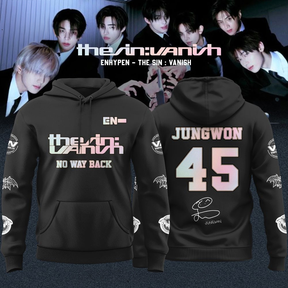 ENHYPEN The Sin Vanish Still Forbidden Hoodie ENHYPEN Merch Jungwon 45 Hoodie Fans Gifts
