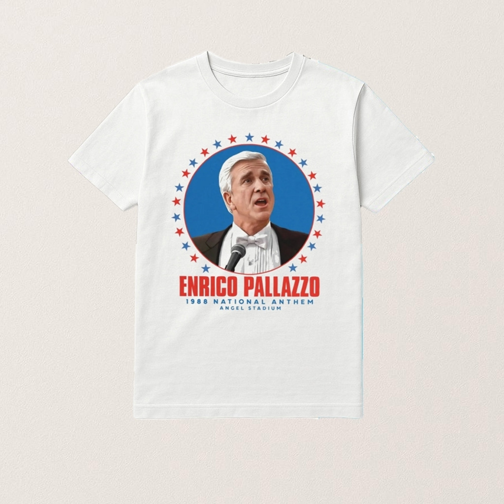 Enrico Pallazzo 1988 National Anthem Naked Gun Shirt Movie T-Shirt Gifts For BFF