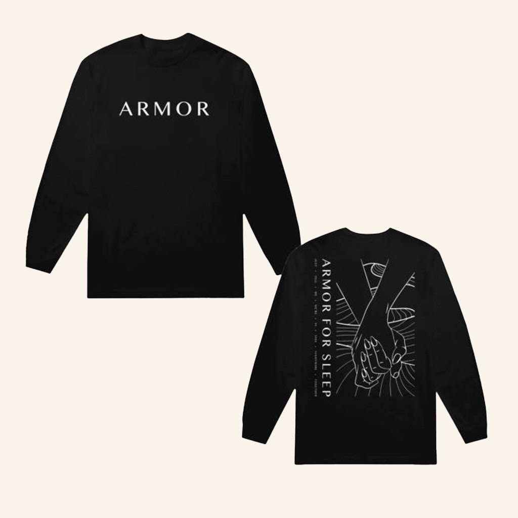 Equal Vision Merch Armor For Sleep Nightmare Black Long Sleeve T-Shirt Gifts For Him Equal Vision Merch Armor For Sleep Nightmare Black Long Sleeve T-Shirt Gifts For Him