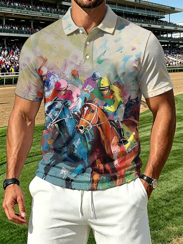 Equestrian Competition Polo Shirt Kentucky Derby 2026 Clothes Birthday Gift For Husband
