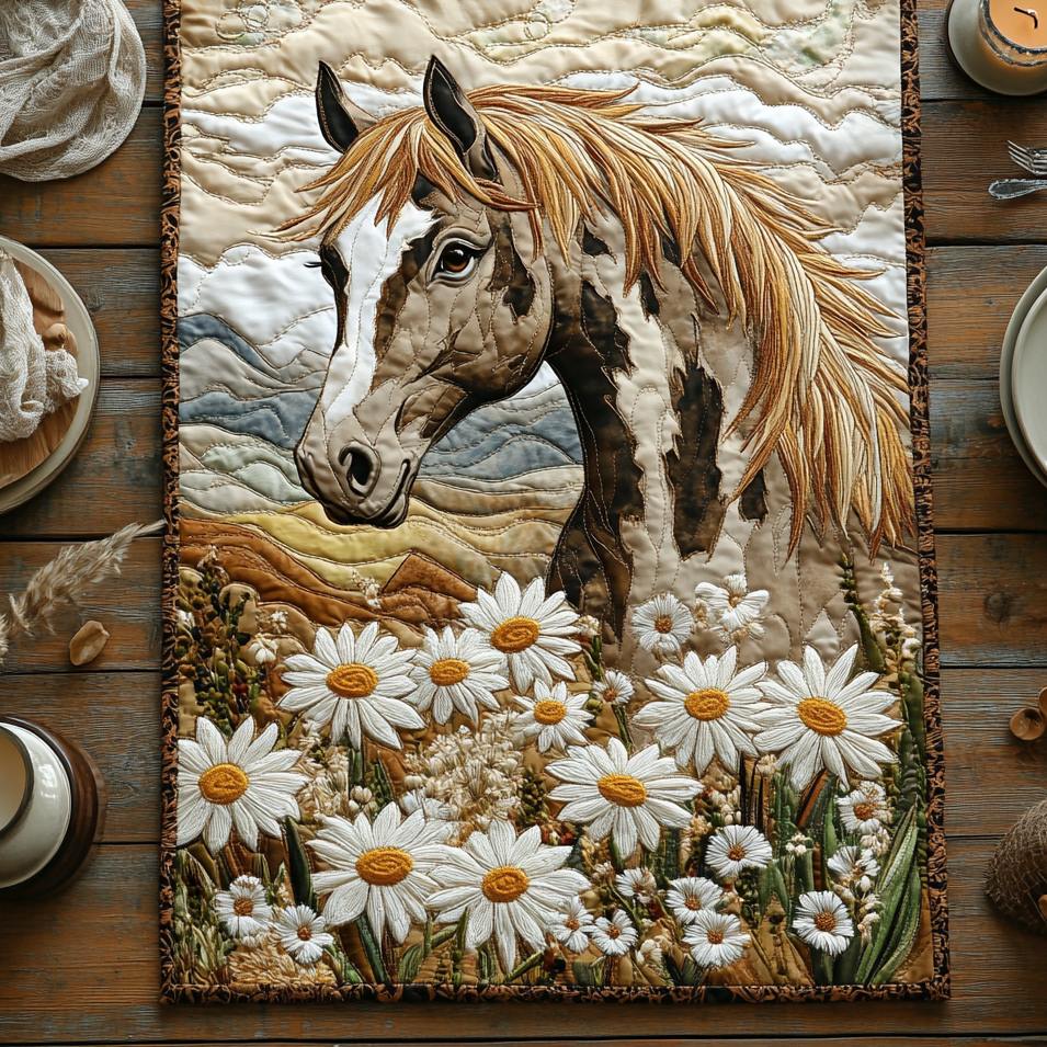 Equestrian Daisy Dreams Quilted Table Runner Dining Room Table Decor Ideas Useful Gifts For Horse Owners