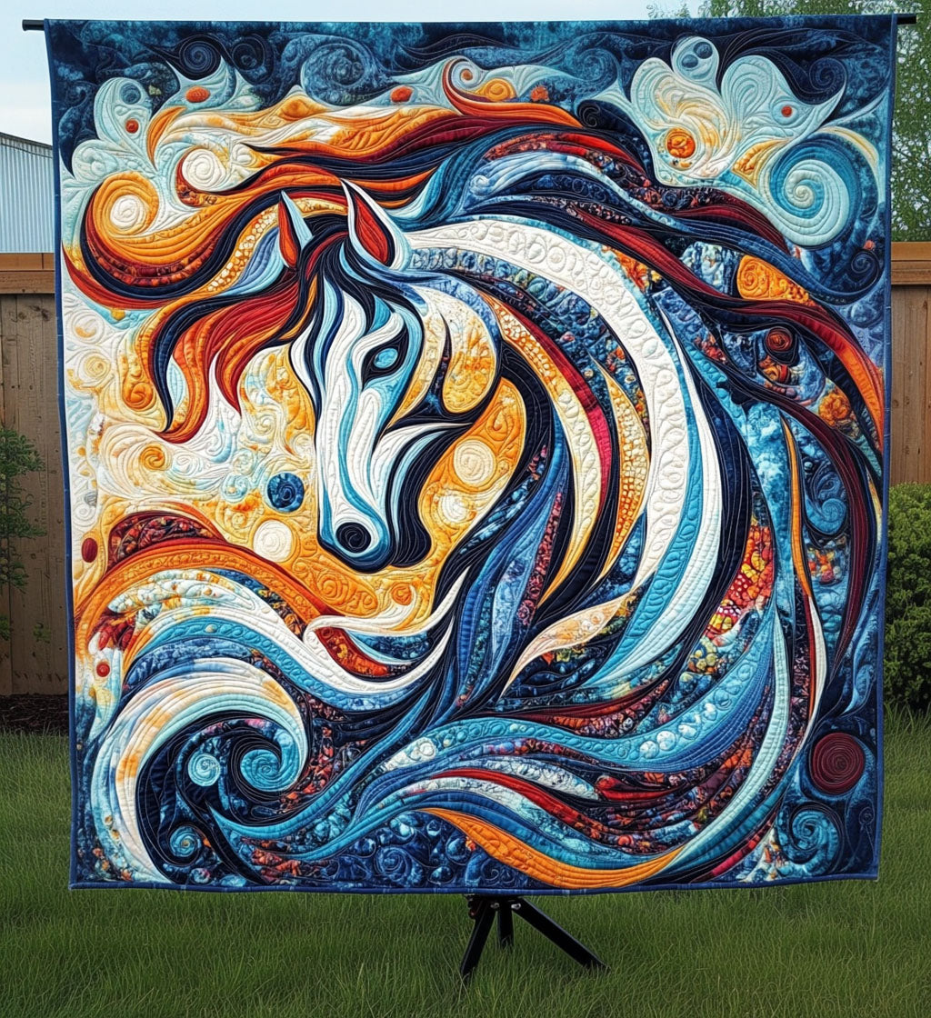 Equestrian Dreams Quilted Blanket Equine Gifts For Horse Lovers