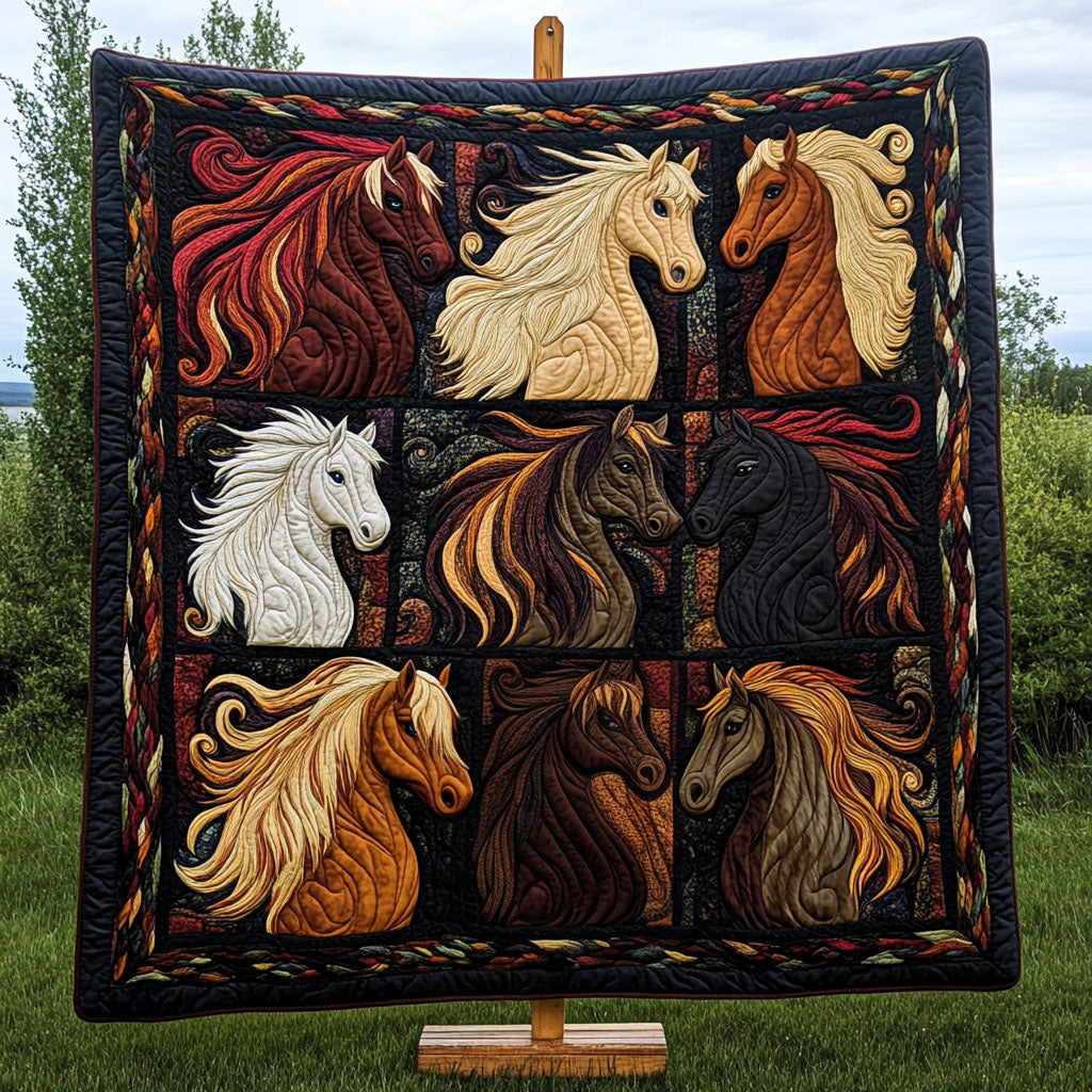 Equestrian Elegance Quilted Blanket Christmas Bedroom Decor Gifts To Get Horse Lovers