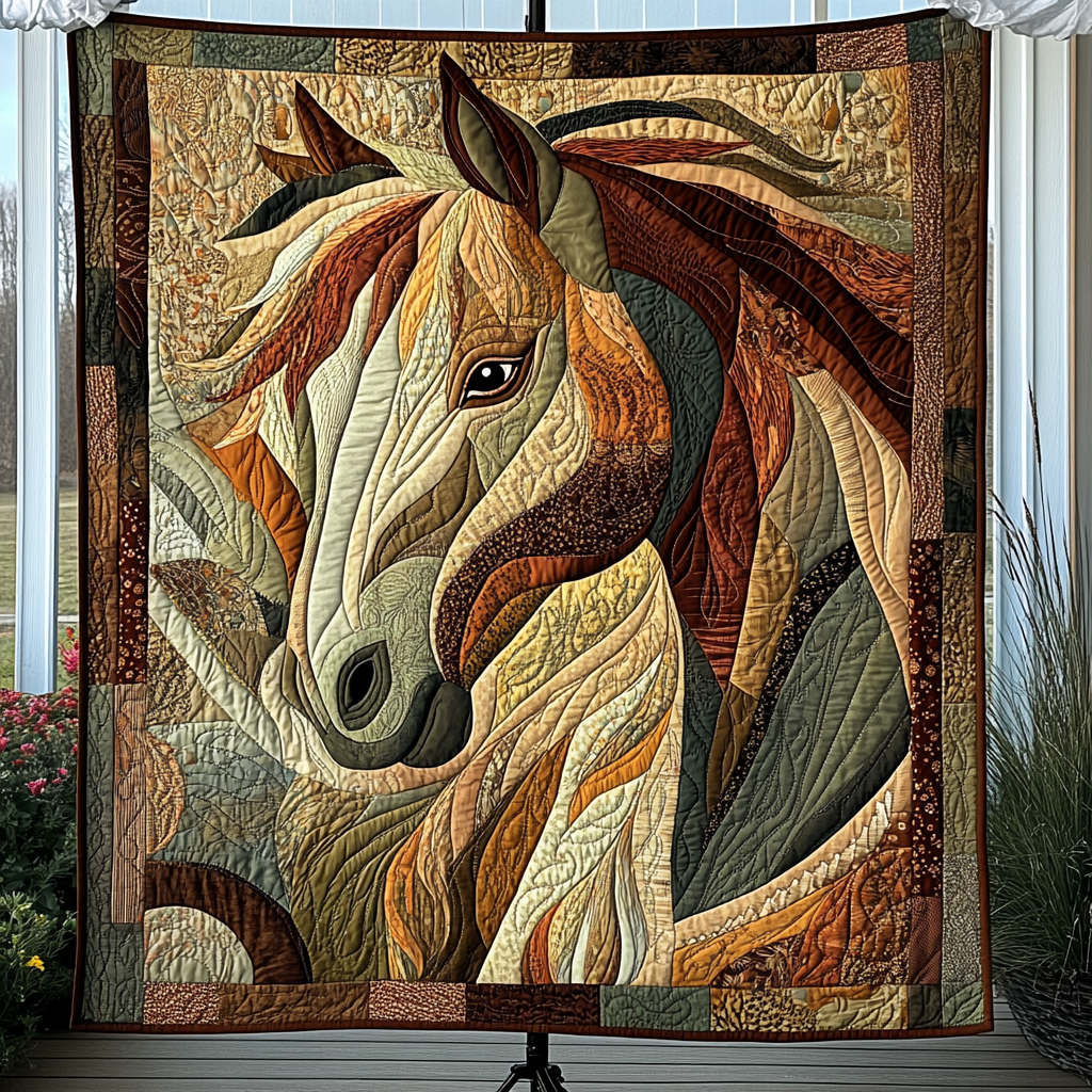 Equine Elegance Quilted Blanket Unusual Horse Gifts