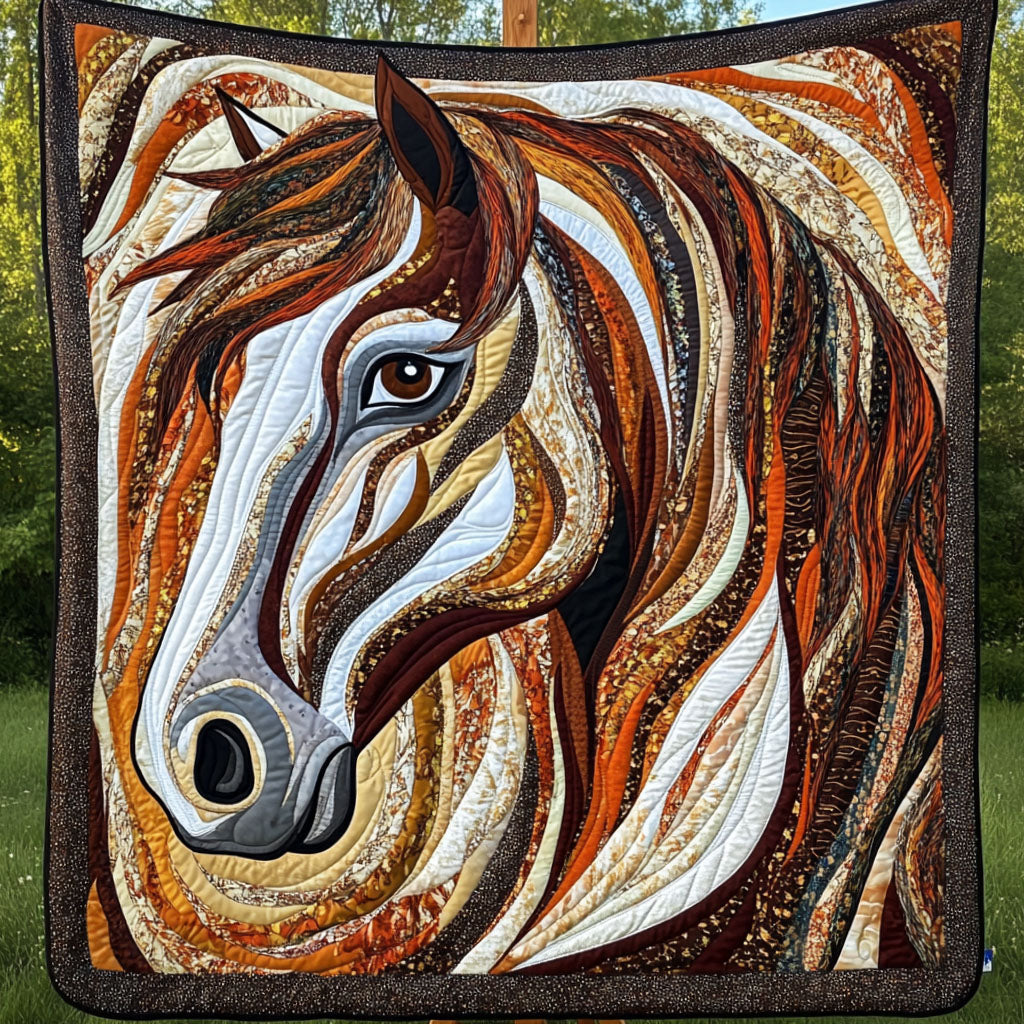 Equine Majesty Quilted Blanket Bedroom Decor Christmas Gifts For Horse Lovers Men