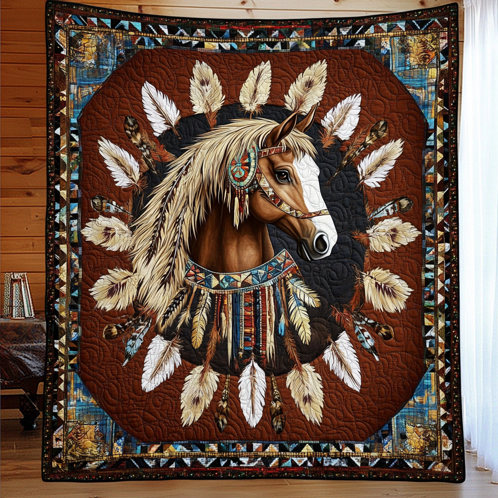 Equine Native American Quilted Blanket Equine Gifts For Horse Lovers