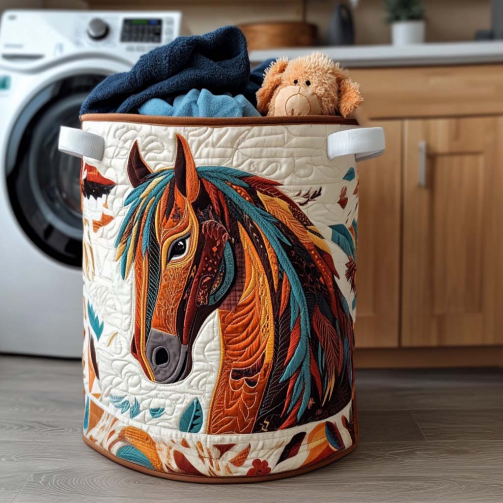 Equine Soul Quilted Laundry Basket Great Idea For New Home