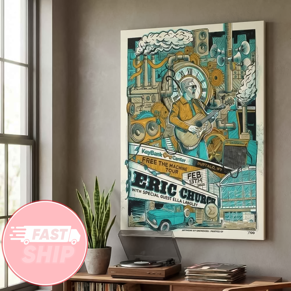 Eric Church Free The Machine Tour 2026 At Buffalo NY KeyBank Center February 13 2026 Poster Gifts Eric Church Free The Machine Tour 2026 At Buffalo NY KeyBank Center February 13 2026 Poster Gifts