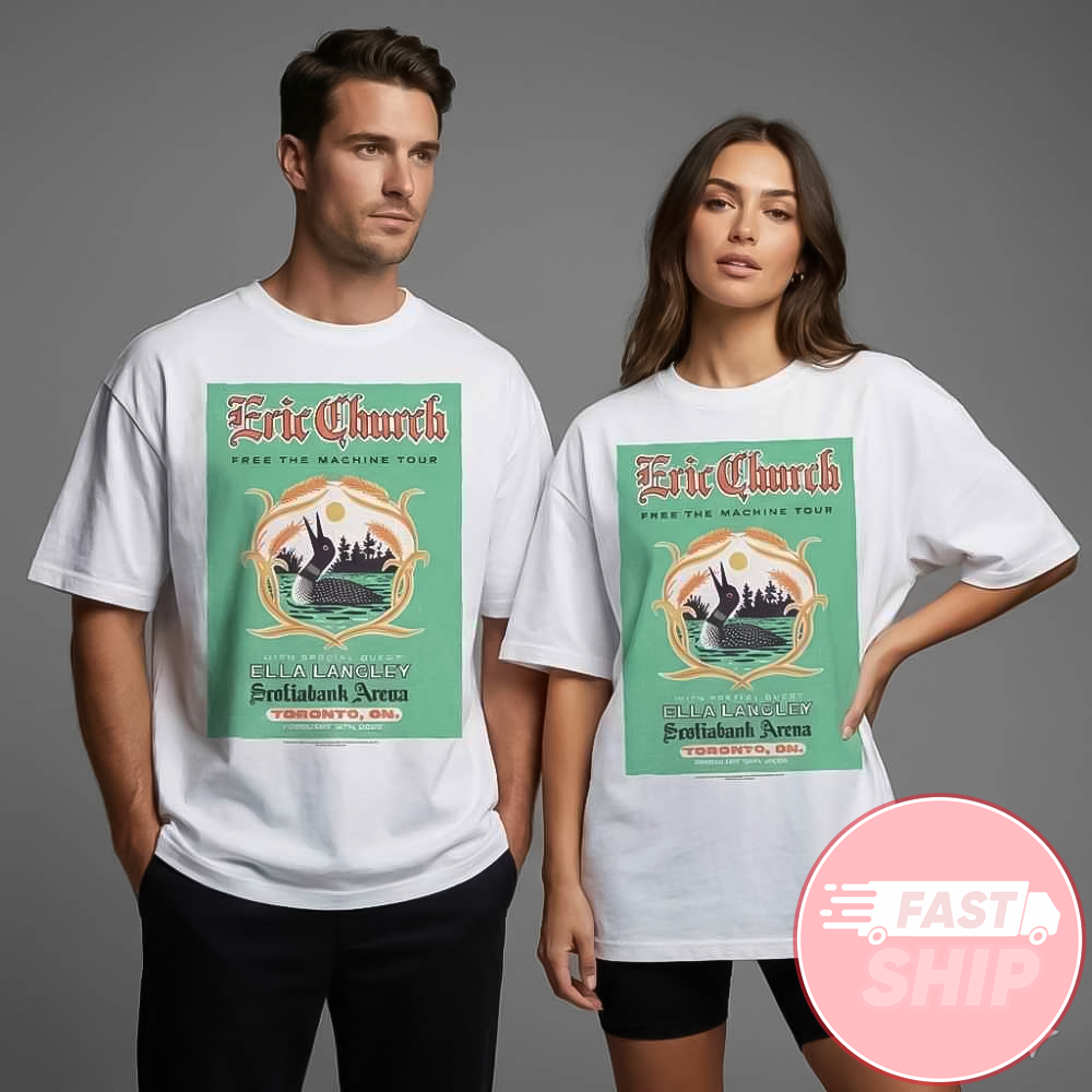 Eric Church Free The Machine Tour On February 12 2026 At Toronto ON Poster T-Shirt White Gifts