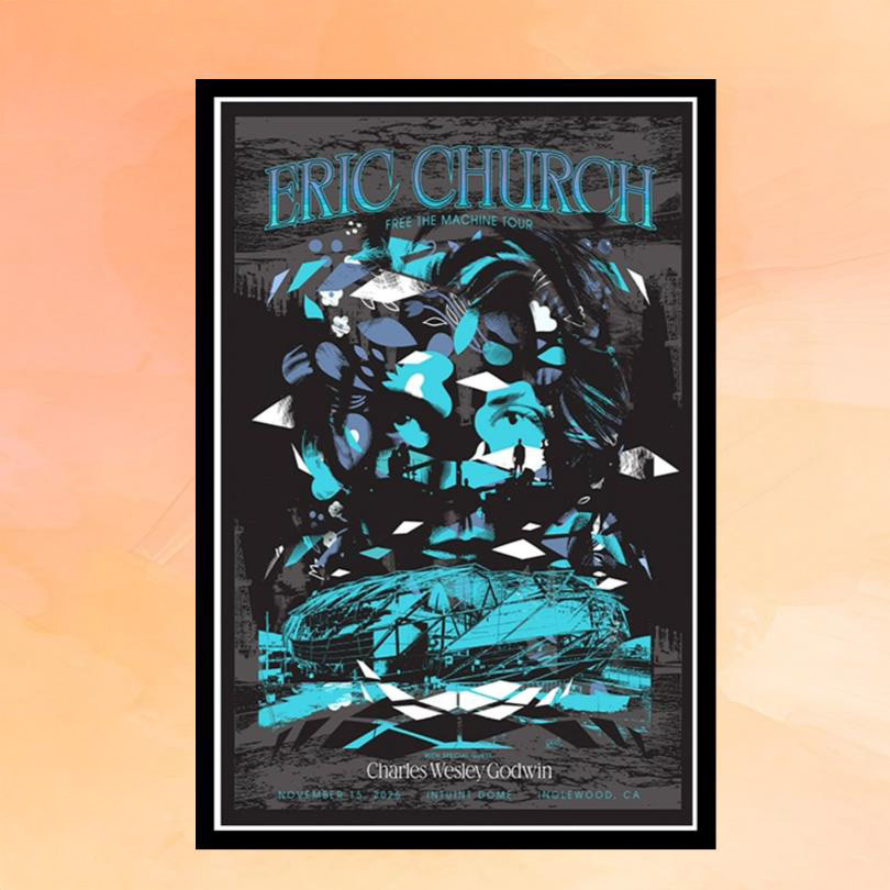 Eric Church Merch Eric Church At Intuit Dome Nov 15 2025 Tour Poster Wall Art Decor