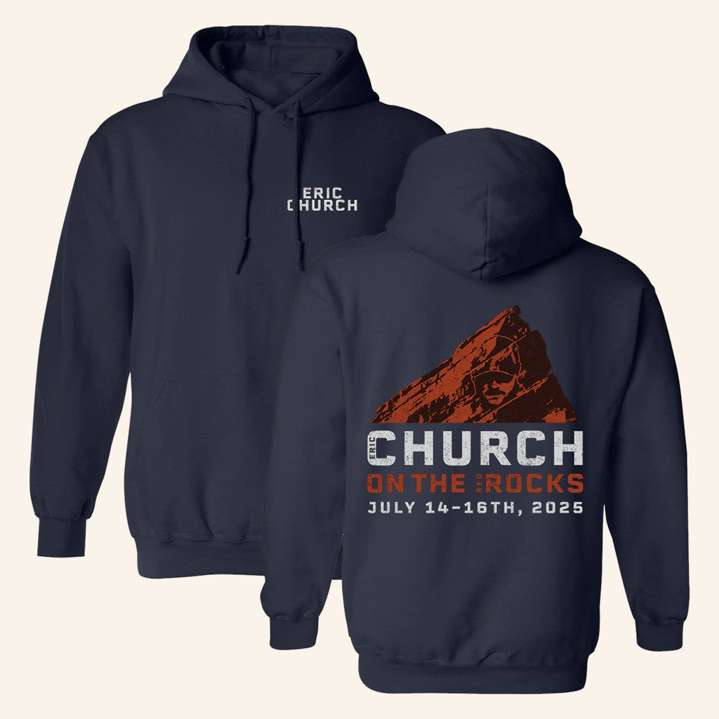 Eric Church Merch Red Rocks Event Hoodie Navy Gifts For Dad Eric Church Merch Red Rocks Event Hoodie Navy Gifts For Dad